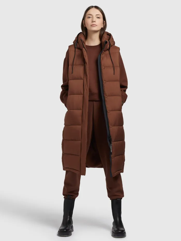 Women KHUJO Weste TOURIN2 MATT Braun Quilted Vests