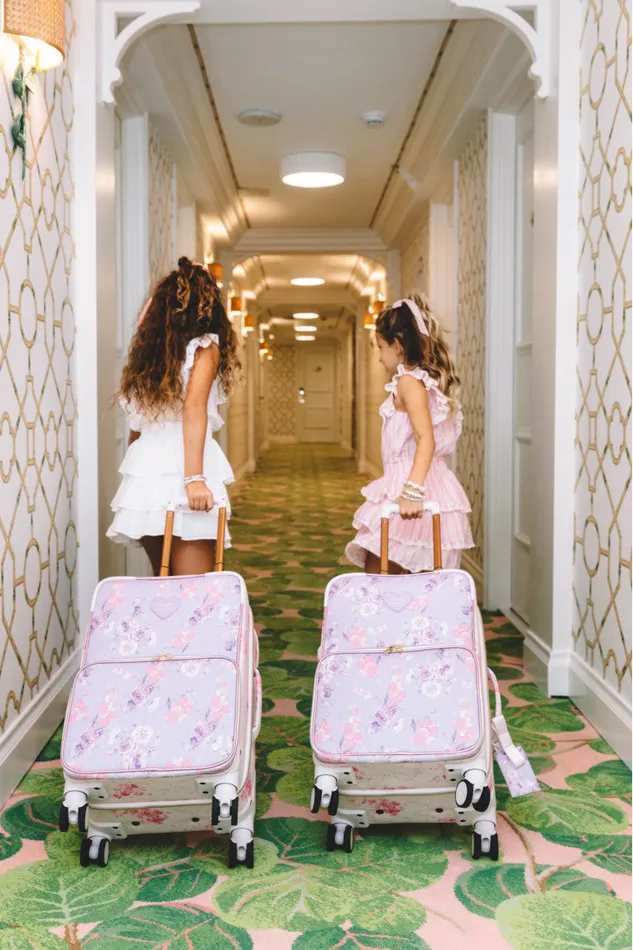 WomenKids LoveShackFancy Bags and Travel State Logan CarryOn Suitcase Happy Thoughts