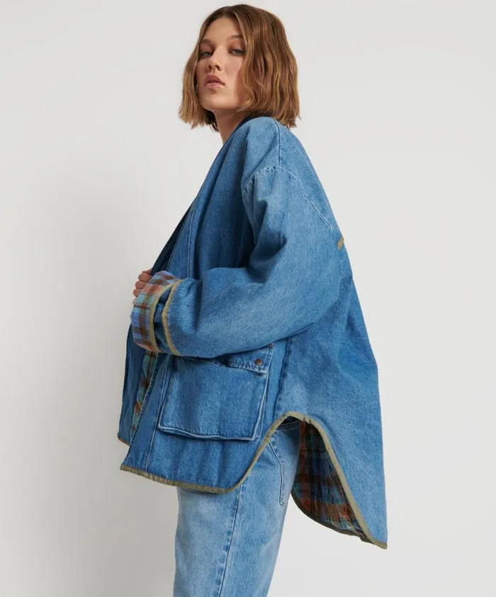 Women KIMONO DENIM QUILTED JACKET One Teaspoon Jackets Women KIMONO DENIM QUILTED JACKET One Teaspoon Jackets