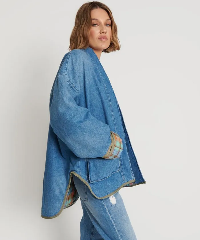 Women KIMONO DENIM QUILTED JACKET One Teaspoon Jackets Women KIMONO DENIM QUILTED JACKET One Teaspoon Jackets