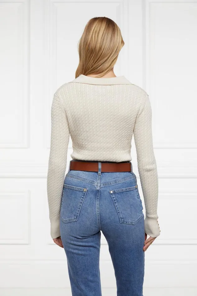 Women Knitwear Holland Cooper Ava Knit Almond Women Knitwear Holland Cooper Ava Knit Almond