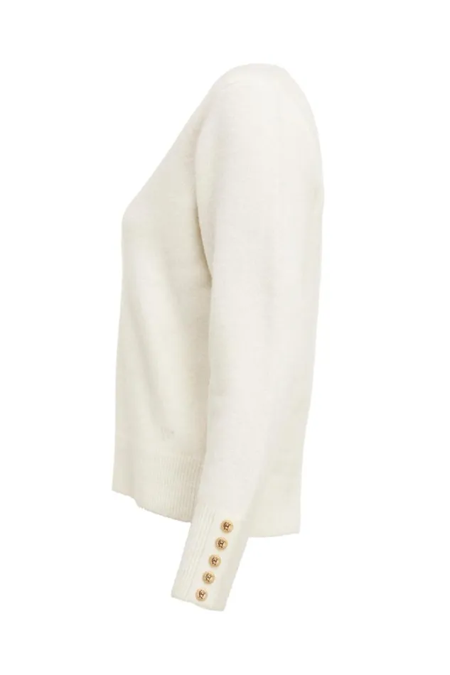 Women Knitwear Holland Cooper Berkeley VNeck Knit Natural Women Knitwear Holland Cooper Berkeley VNeck Knit Natural