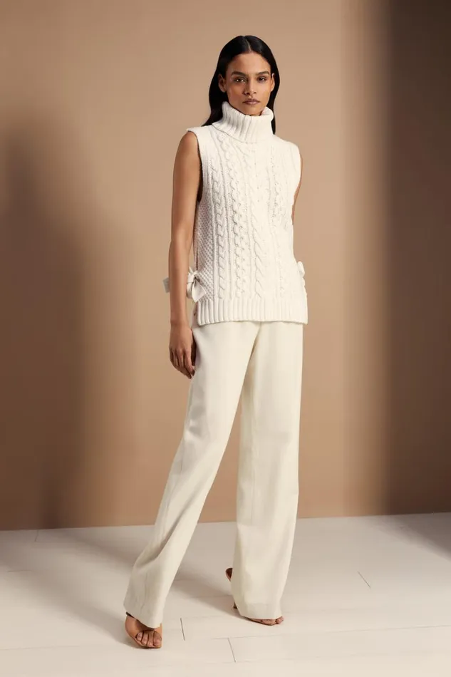 Women Knitwear Holland Cooper Sleeveless Knit Natural Women Knitwear Holland Cooper Sleeveless Knit Natural