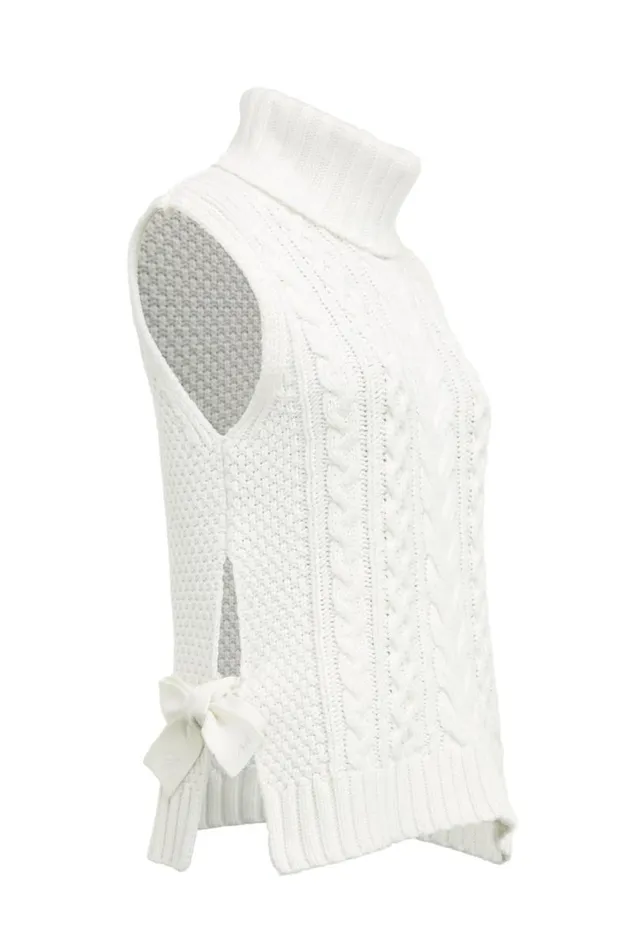 Women Knitwear Holland Cooper Sleeveless Knit Natural Women Knitwear Holland Cooper Sleeveless Knit Natural