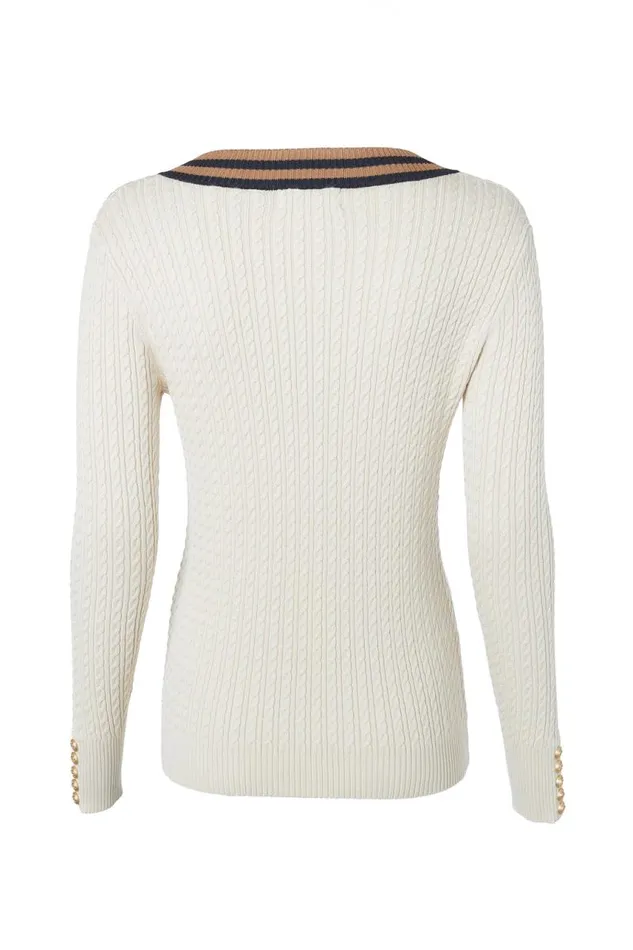 Women Knitwear Holland Cooper Zoe Knit Almond Women Knitwear Holland Cooper Zoe Knit Almond