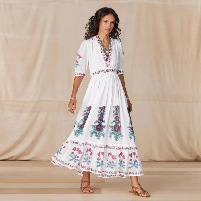 Women Kokoro Dress White Sundance Catalog Dresses and Jumpsuits