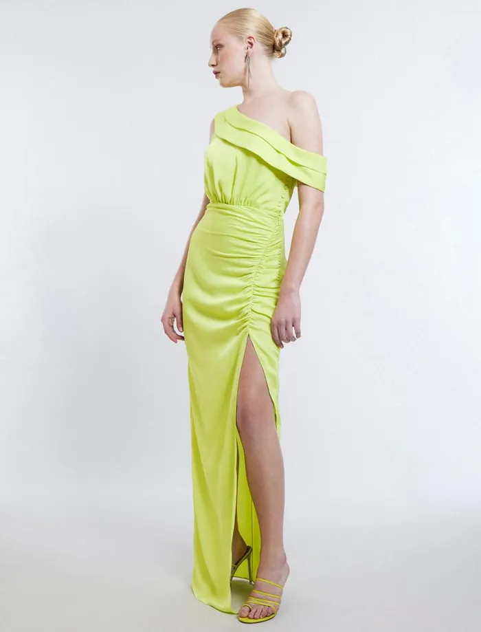 Women Layla Draped Shoulder Gown Evening Primrose BCBG Dresses Women Layla Draped Shoulder Gown Evening Primrose BCBG Dresses