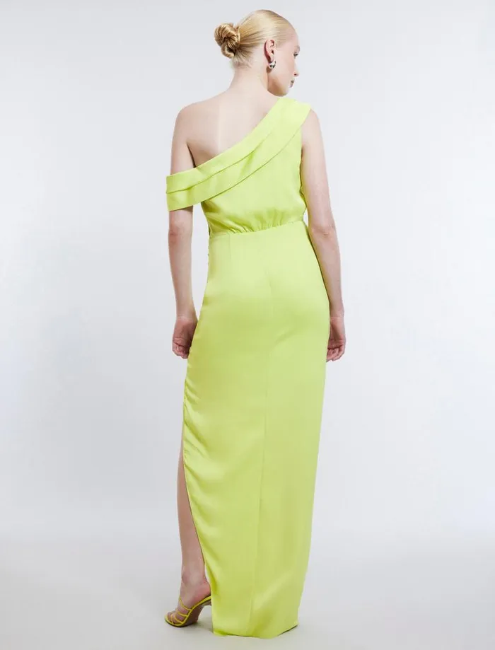 Women Layla Draped Shoulder Gown Evening Primrose BCBG Dresses Women Layla Draped Shoulder Gown Evening Primrose BCBG Dresses