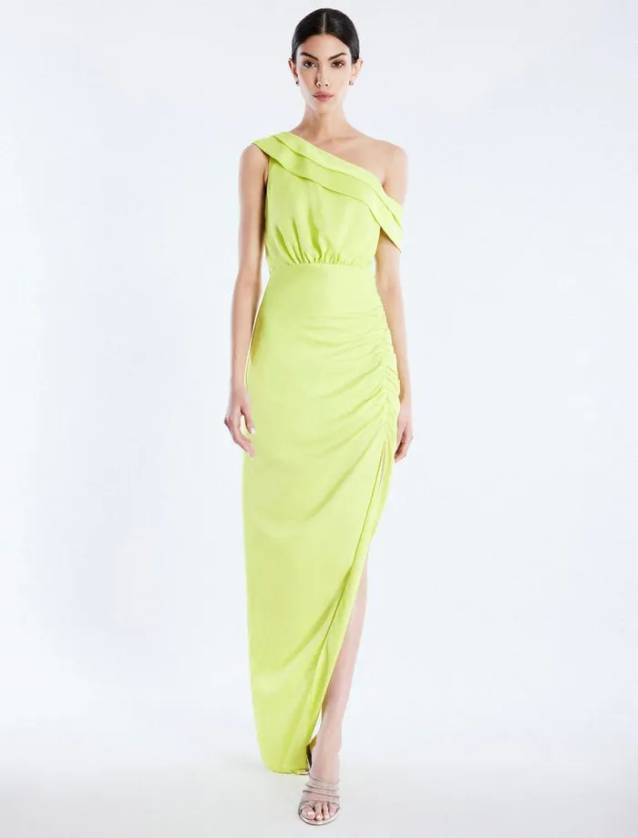 Women Layla Draped Shoulder Gown Evening Primrose BCBG Dresses Women Layla Draped Shoulder Gown Evening Primrose BCBG Dresses