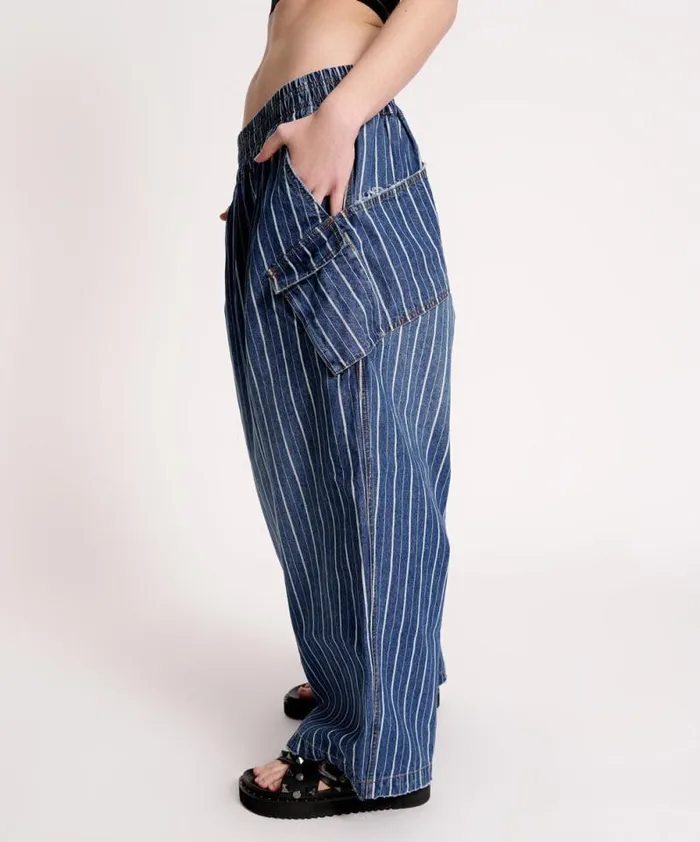 Women LE STRIPE PARACHUTE PANTS One Teaspoon Bottoms Women LE STRIPE PARACHUTE PANTS One Teaspoon Bottoms