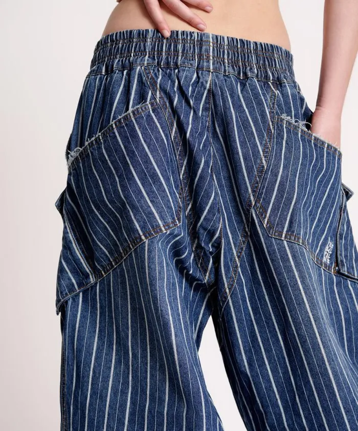 Women LE STRIPE PARACHUTE PANTS One Teaspoon Bottoms Women LE STRIPE PARACHUTE PANTS One Teaspoon Bottoms