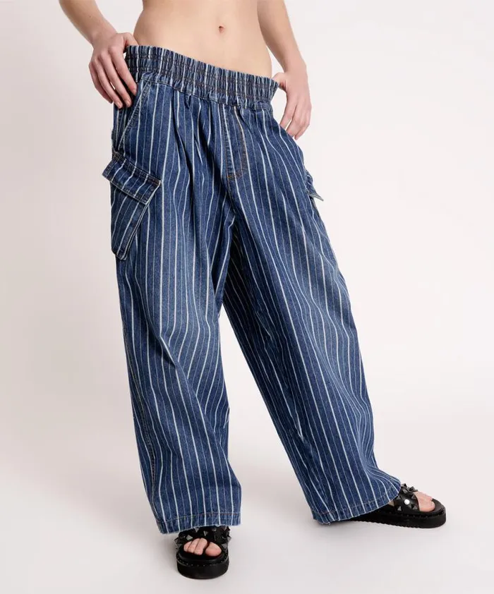 Women LE STRIPE PARACHUTE PANTS One Teaspoon Bottoms Women LE STRIPE PARACHUTE PANTS One Teaspoon Bottoms