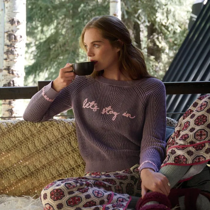 Women Let039s Stay In Sweater Petite Violet Sundance Catalog Petite Styles