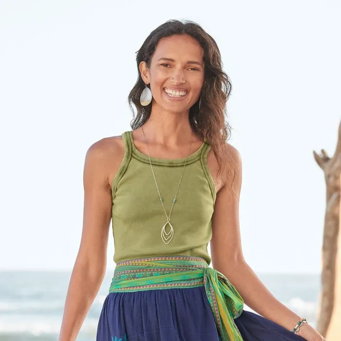 Women Lilette Tank Olive Sundance Catalog Tops