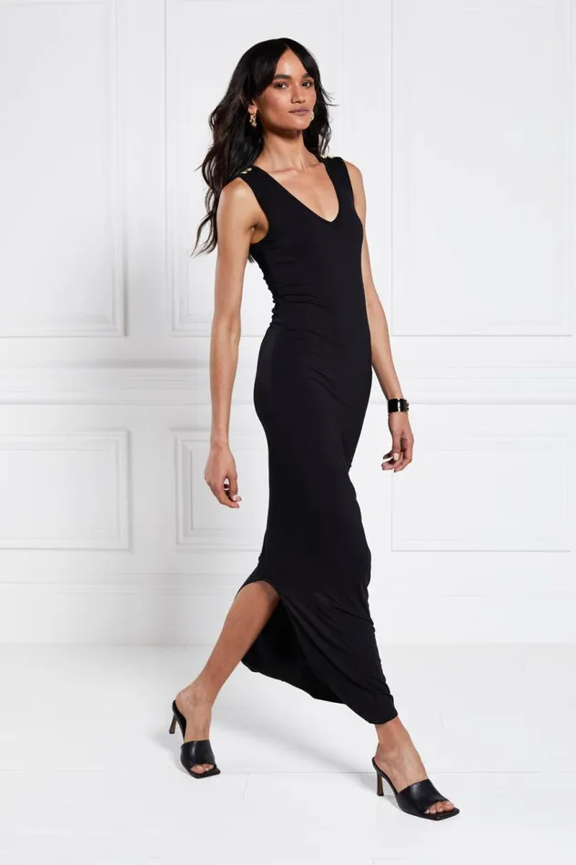 WomenLittle Dresses Holland Cooper Jersey VNeck Dress Black