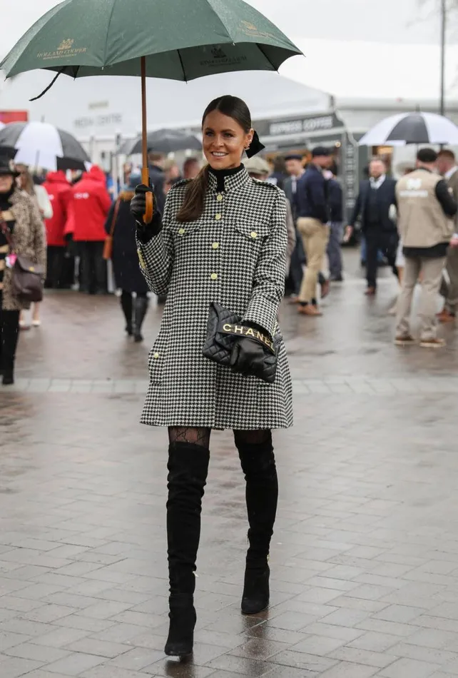 WomenLittle In Stock Tailoring Holland Cooper Highbury Cape Coat Houndstooth