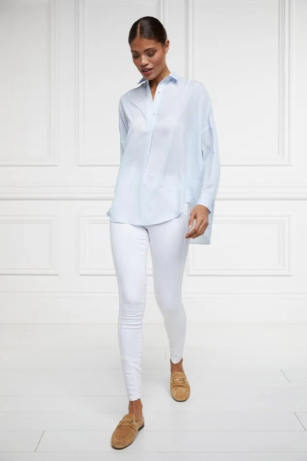 WomenLittle Shirts and Blouses Holland Cooper Cameron Shirt Sky Stripe WomenLittle Shirts and Blouses Holland Cooper Cameron Shirt Sky Stripe