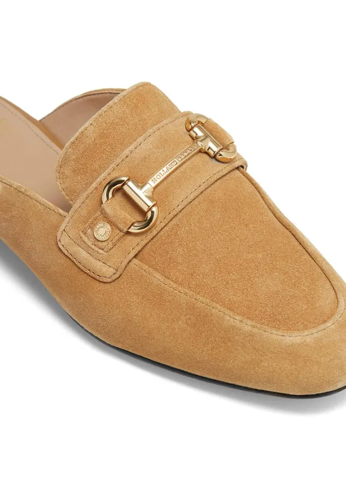Women Loafers Holland Cooper Kingston Horse Bit Loafer Tan Suede