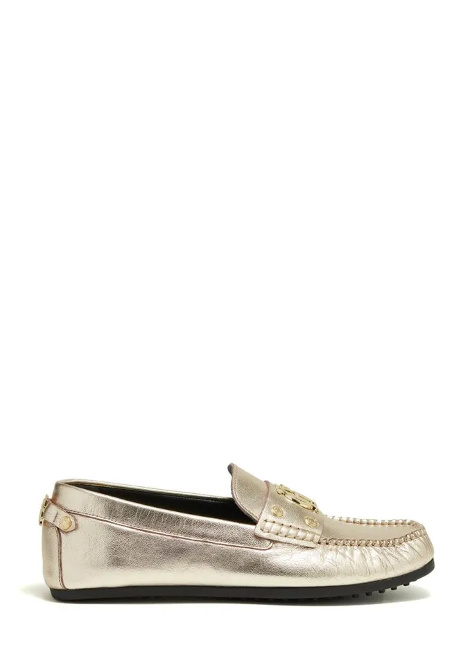 Women Loafers Holland Cooper The Driving Loafer Gold