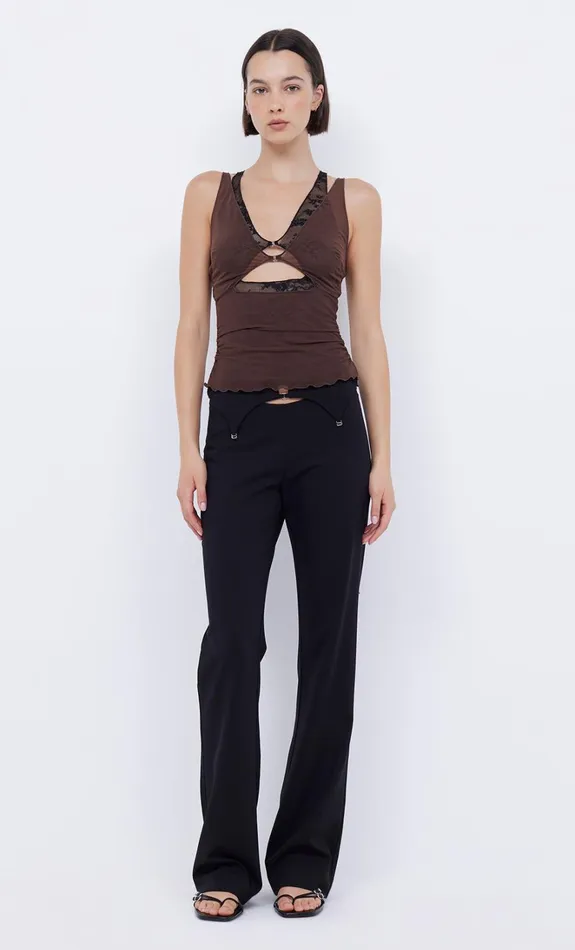 Women LOANI LAYERED CAMI 8211 CHOCBLACK Bec Bridge Sleeveless