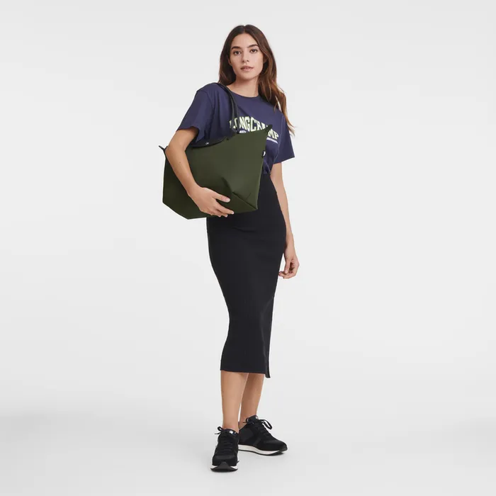 Women Longchamp Le Pliage Energy L Tote bag Khaki Shoulder bags Women Longchamp Le Pliage Energy L Tote bag Khaki Shoulder bags