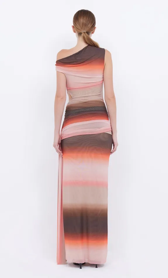 Women LOUNA ASYM DRESS 8211 CHOCPINK OMBRE Bec Bridge Wedding Guest