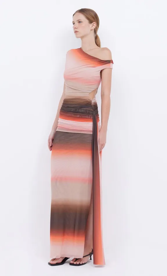 Women LOUNA ASYM DRESS 8211 CHOCPINK OMBRE Bec Bridge Wedding Guest