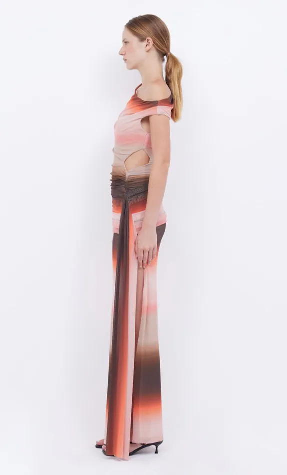 Women LOUNA ASYM DRESS 8211 CHOCPINK OMBRE Bec Bridge Wedding Guest