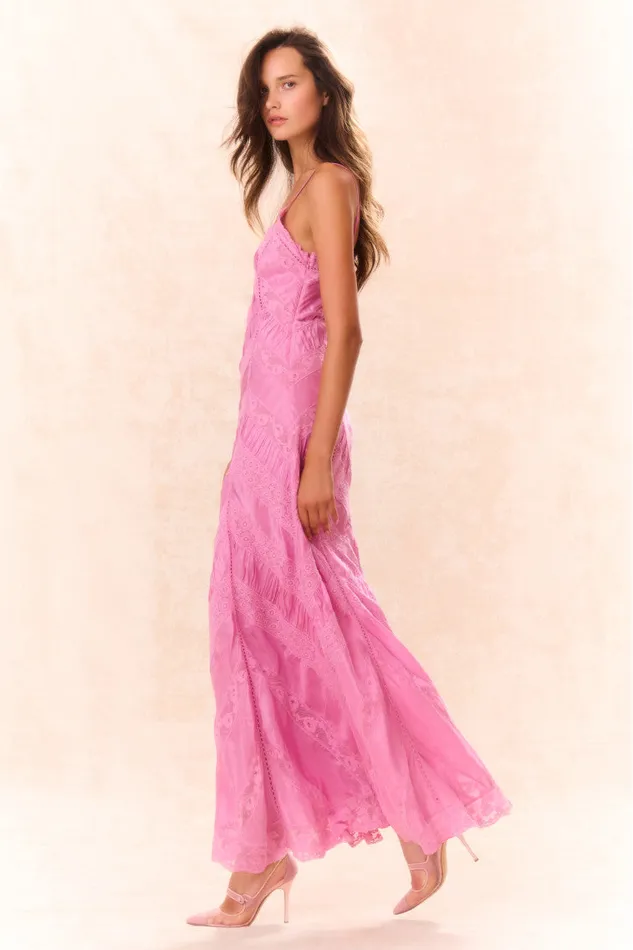 Women LoveShackFancy Dresses Josanne Lace Maxi Dress Tulip Pink