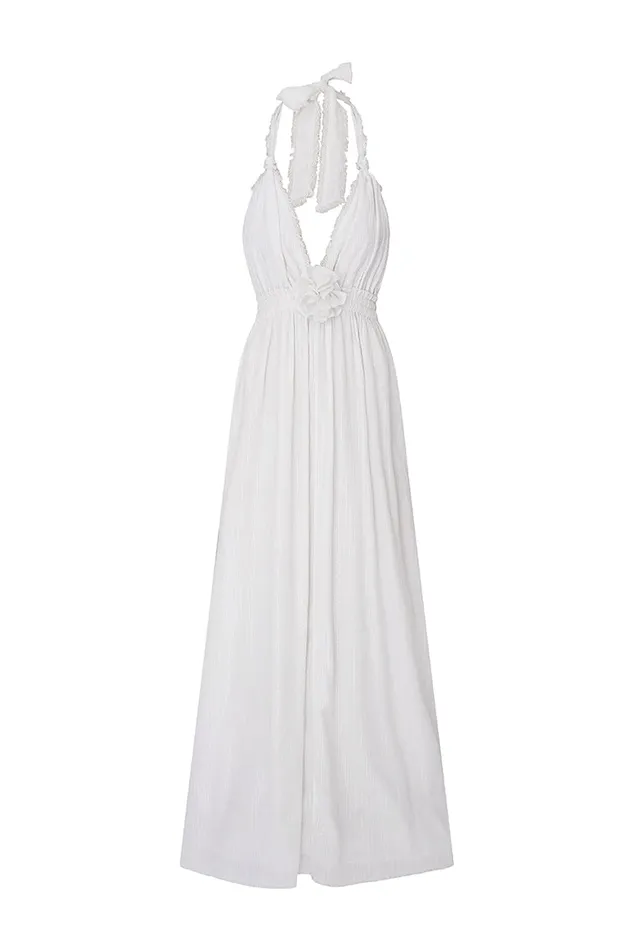 Women LoveShackFancy Dresses Love Halter Maxi Dress Iridescent Slate