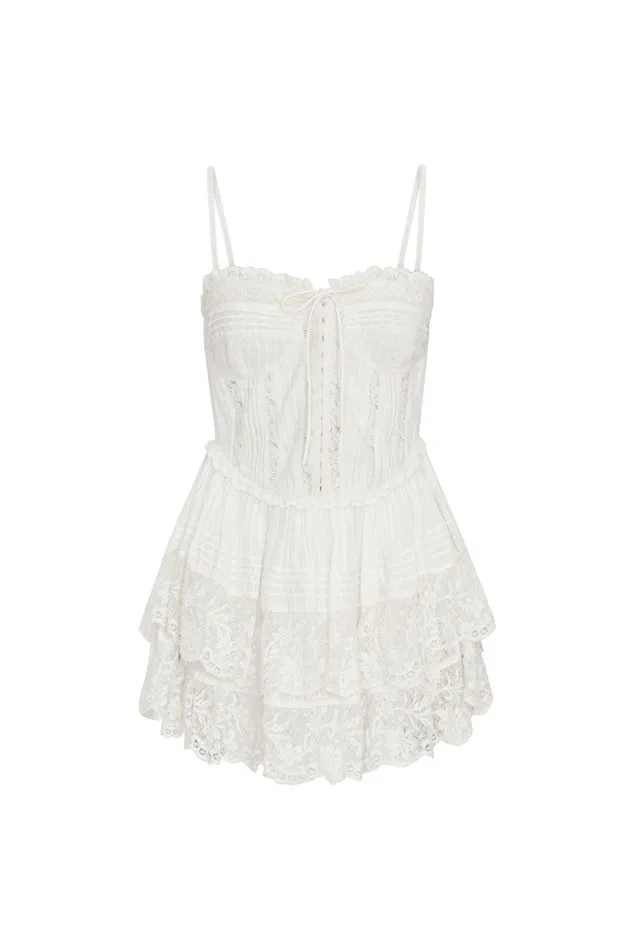 Women LoveShackFancy Dresses Nerida Dress True White Women LoveShackFancy Dresses Nerida Dress True White