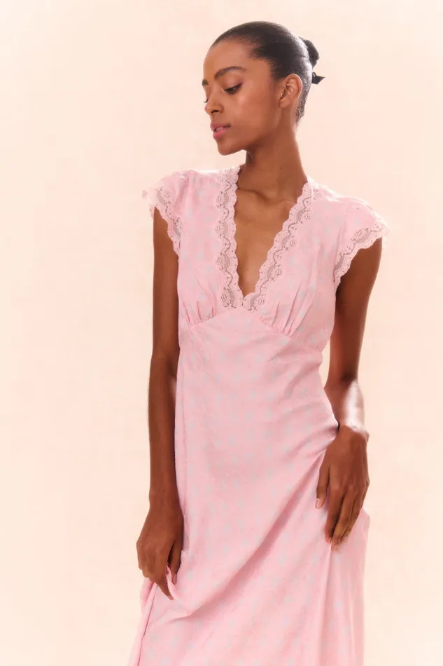 Women LoveShackFancy Dresses Theodore Printed Maxi Dress Dusty Quartz