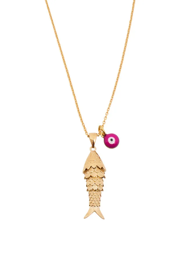 Women LoveShackFancy Jewelry Hypso Fish And Eyes Necklace Multi