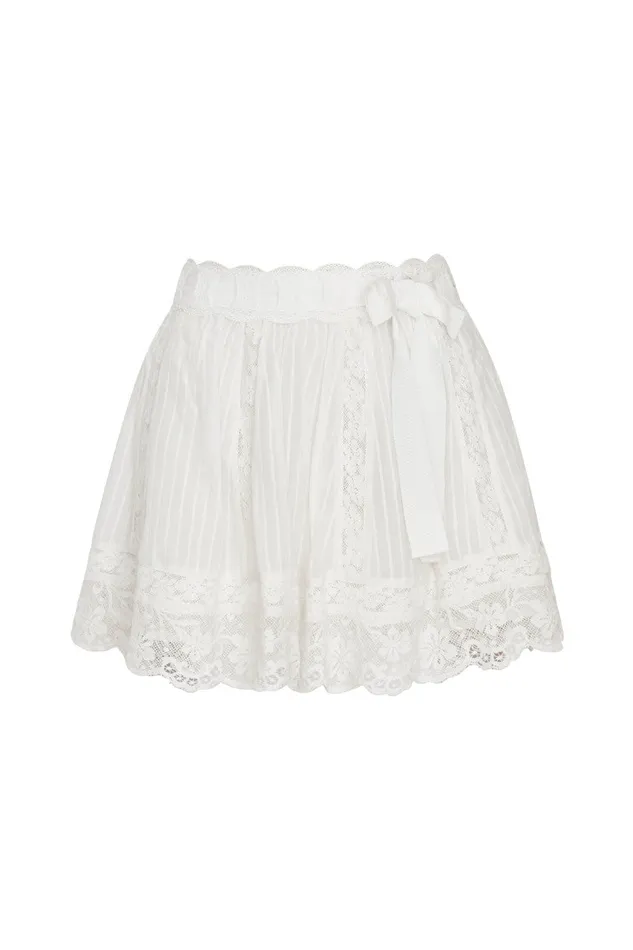 Women LoveShackFancy Skirts Matera Skirt True White
