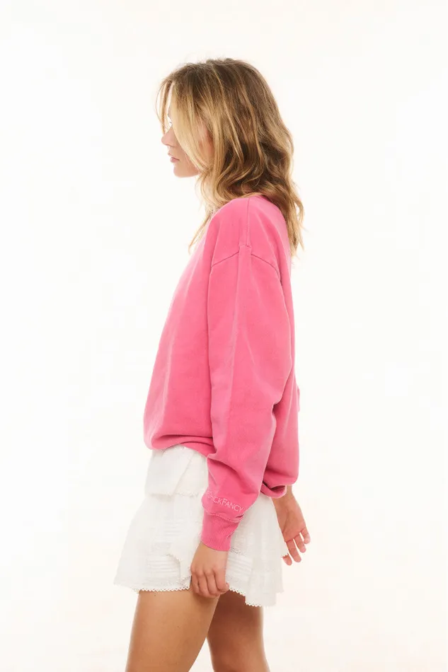 Women LoveShackFancy Tees and Fleece Palo Pullover Cherry Kiss