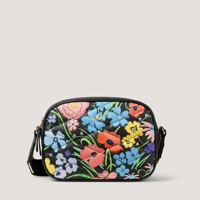 Women Lyra Crossbody Bag Black Floral Print Fiorelli Crossbody Bags