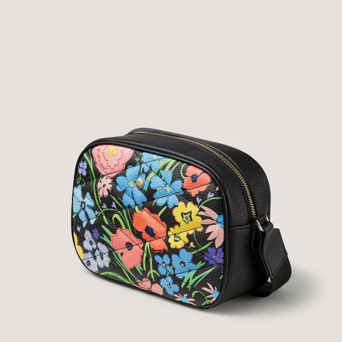 Women Lyra Crossbody Bag Black Floral Print Fiorelli Crossbody Bags