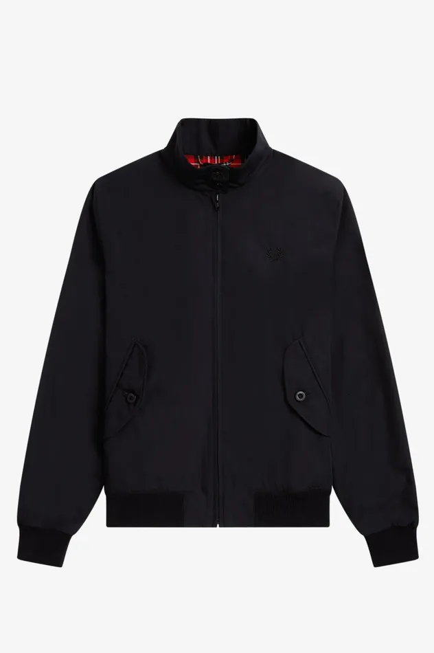 Women Made In EnglandHarrington Jacket Blackchampagne Fred Perry Coats and Jackets