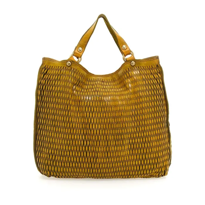 Women Mangrovia Yellow Campomaggi ShoppersTote Bags