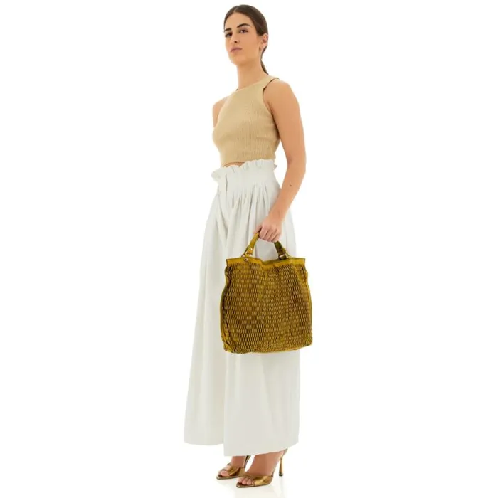 Women Mangrovia Yellow Campomaggi ShoppersTote Bags Women Mangrovia Yellow Campomaggi ShoppersTote Bags