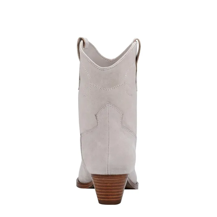 Women Marc Fisher Booties Nonie Western Ankle Bootie Taupe Leather