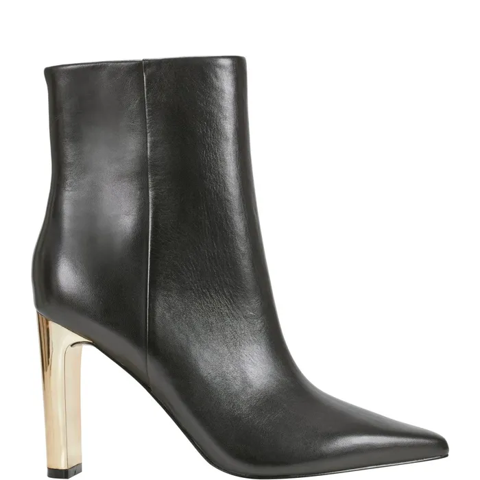 Women Marc Fisher Booties Talyna Dress Bootie Black Leather