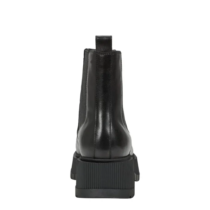 Women Marc Fisher Boots and Booties Bermida Lug Sole Bootie Black Leather