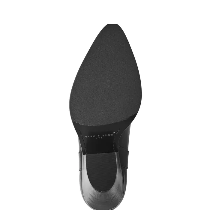 Women Marc Fisher Boots and Booties Marlie Western Bootie Black Leather