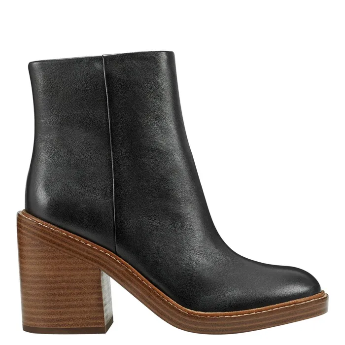 Women Marc Fisher Casual Boots Haleena Round Toe Bootie Black