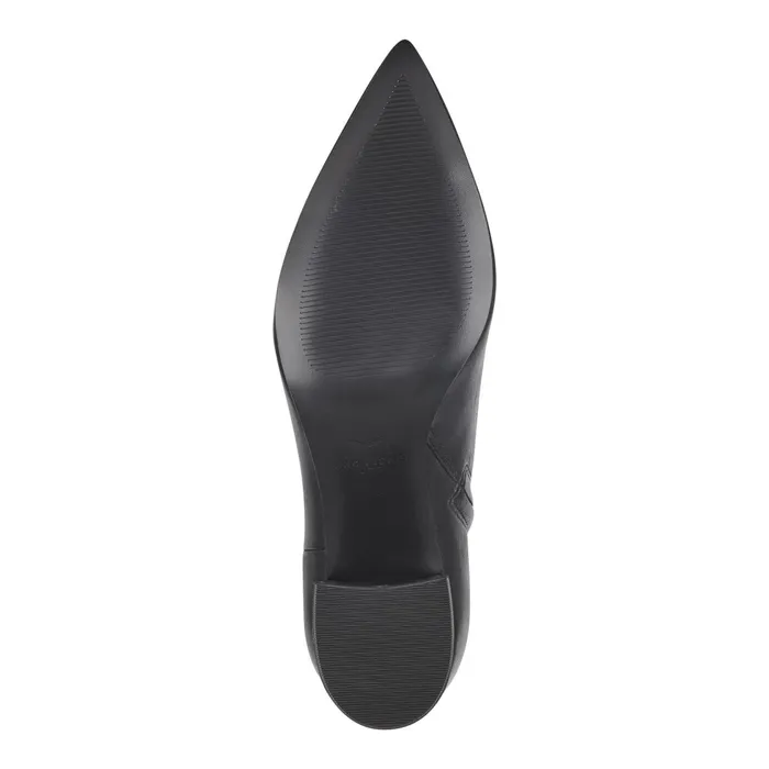 Women Marc Fisher Casual Boots Jarli Pointy Ankle Bootie Black Leather