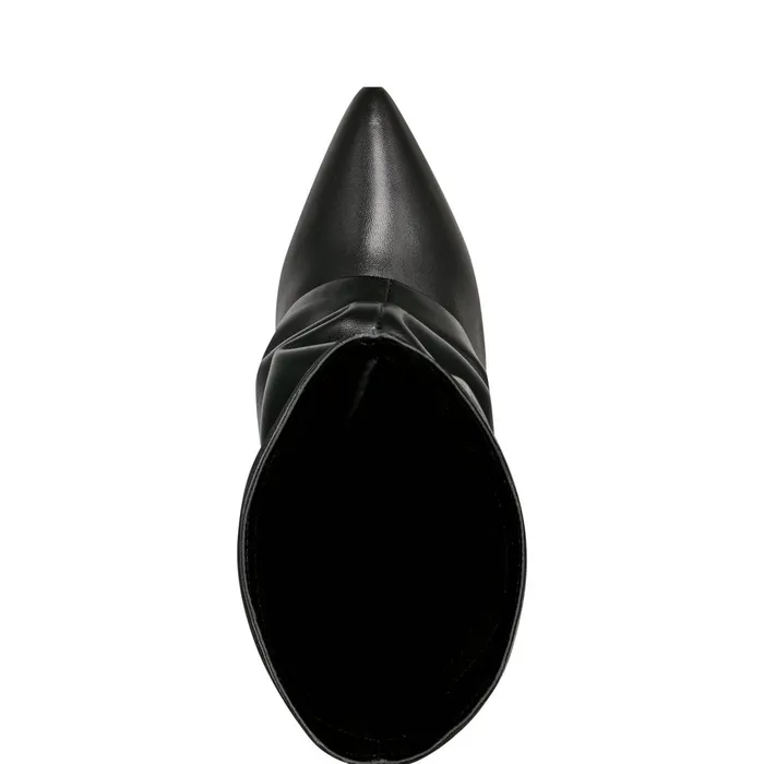 Women Marc Fisher Dress Boots Nairine Foldover Dress Boot Black Leather