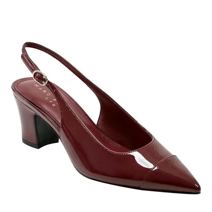 Women Marc Fisher Heels and Pumps Blakeley Slingback Pump Red Patent Leather