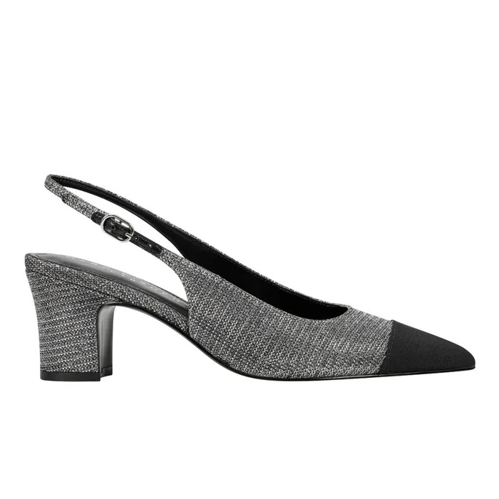 Women Marc Fisher Heels and Pumps Blakeley Slingback Pump Silver
