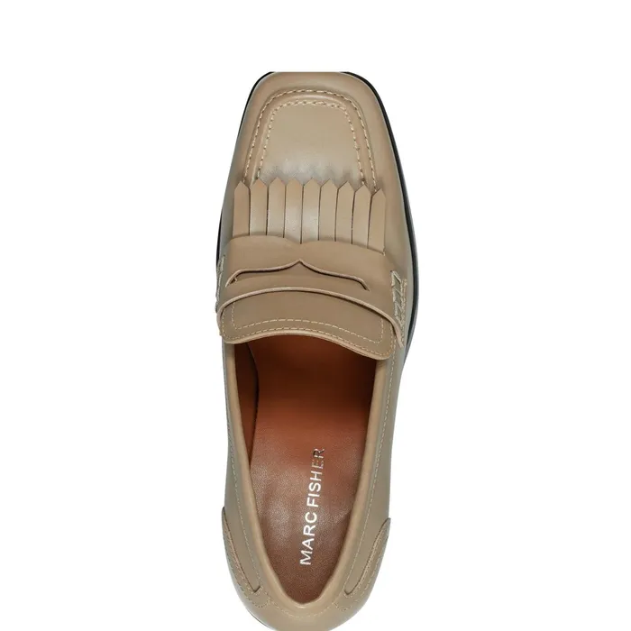 Women Marc Fisher Heels and Pumps Hamish Block Heel Loafer Taupe